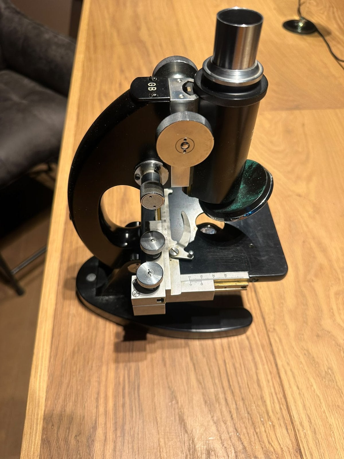 Olympus Microscoop met Houten Kist - Gebr. Paes Leiden, Audio, Tv en Foto, Ophalen of Verzenden, Gebruikt, 1000x of meer, Biologische microscoop