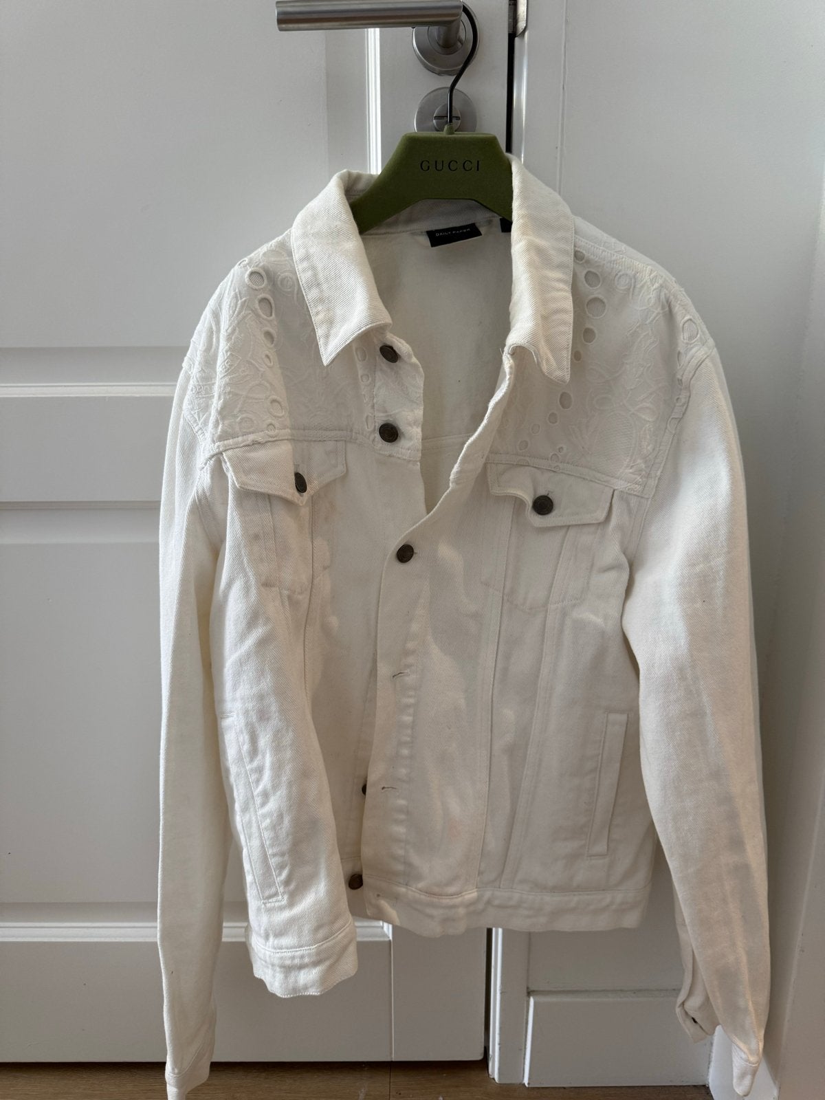Daily Paper Jack Denim Unisex Maat L, Kleding | Heren, Jassen | Zomer, Ophalen of Verzenden, Zo goed als nieuw, Maat 52/54 (L)