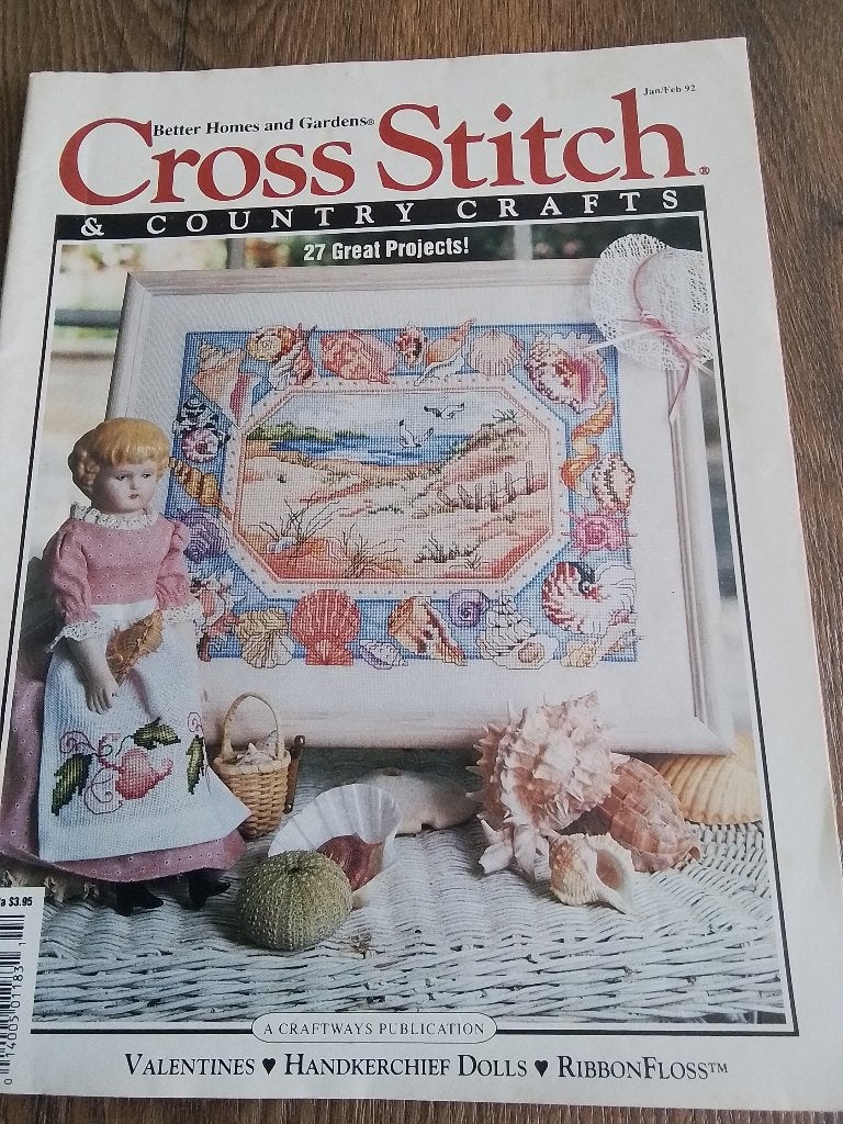 Cross stitch Jan febr 1992, Ophalen of Verzenden, Zo goed als nieuw, Handborduren, Patroon