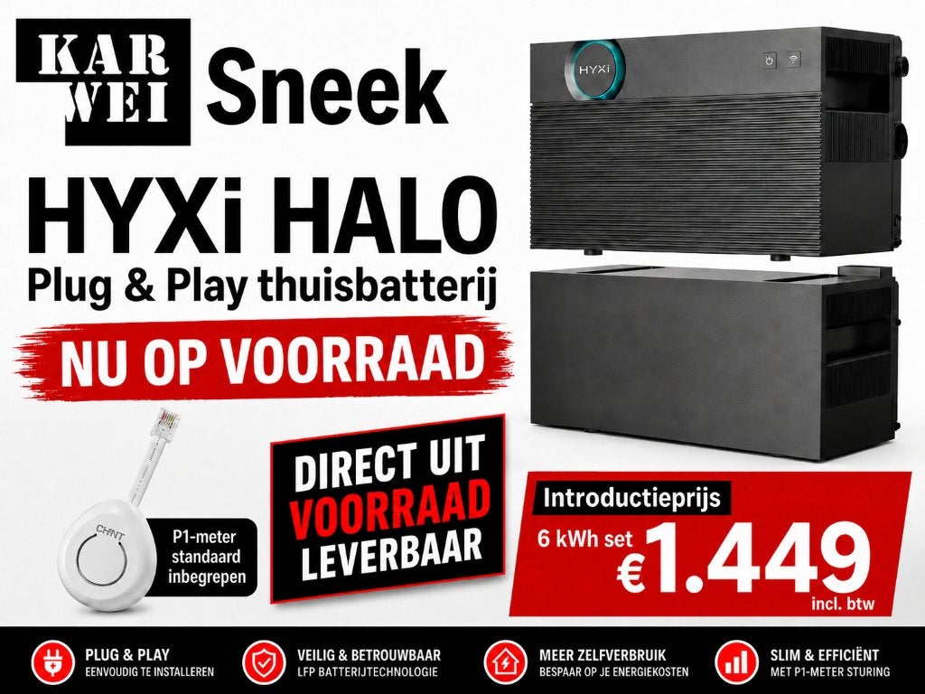 HYXi HALO 6 kWh thuisbatterij | KARWEI Sneek = op voorraad, Doe-het-zelf en Verbouw, Zonnepanelen en Toebehoren, Ophalen, Nieuw