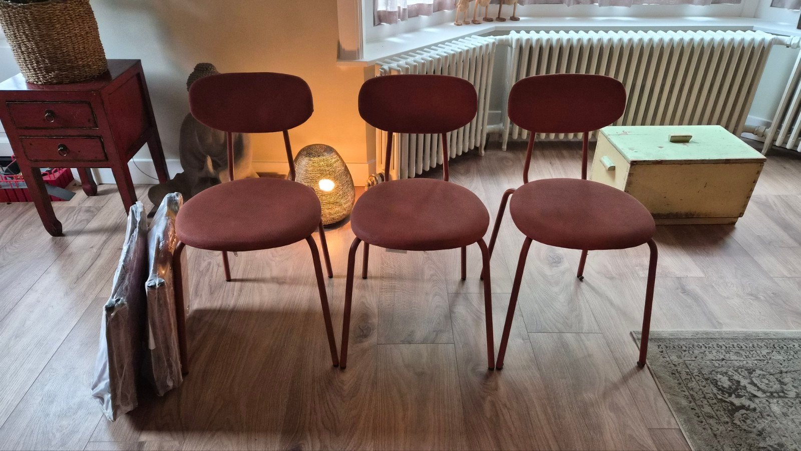 ** 5x Ikea Ostana stoelen - 2 nieuw, 3 gebruikt **, Ophalen, Overige kleuren, Nieuw, Stof