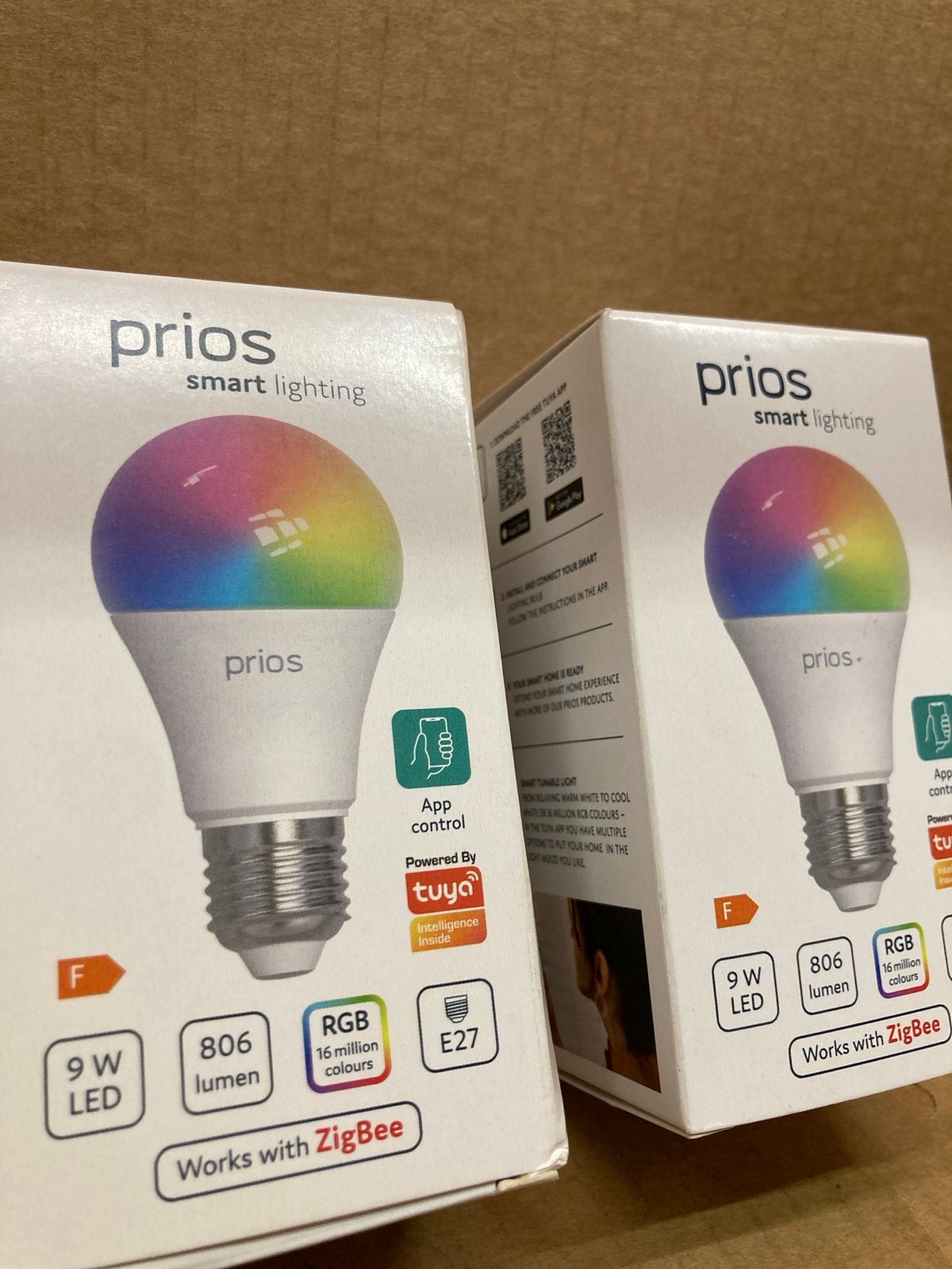 Prios Smart Lighting LED Lamp E27 RGB Zigbee - Nieuw, Overige merken, Kunststof, Meerkleurig, Nieuw