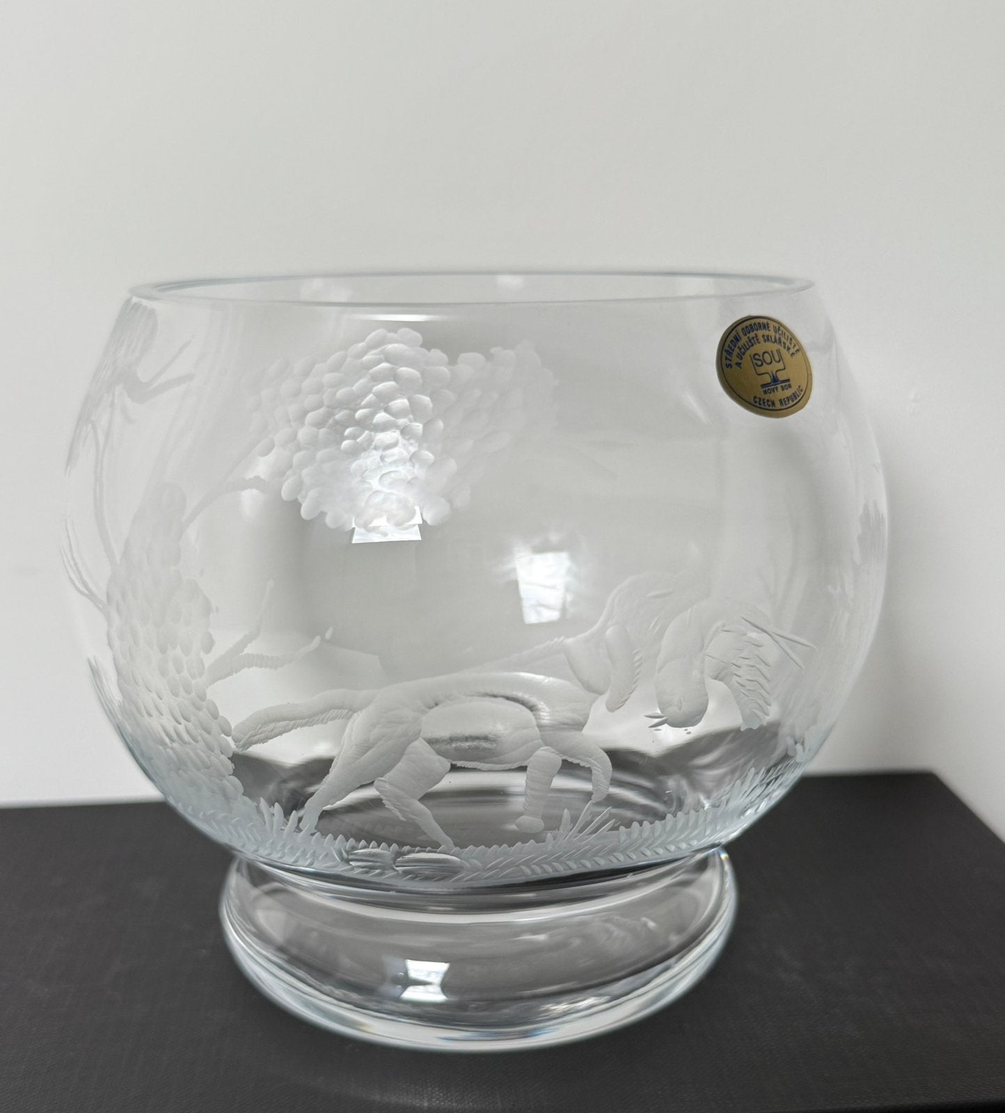 Vintage Tsjechisch Boheems kristal bonbonschaal uit Novy Bor, Antiek en Kunst, Antiek | Glas en Kristal, Ophalen of Verzenden