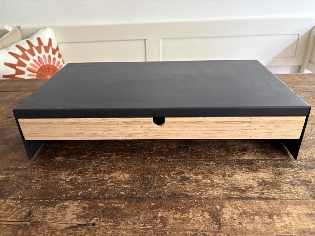 IKEA Elloven monitorstandaard antraciet, Ophalen, Zo goed als nieuw