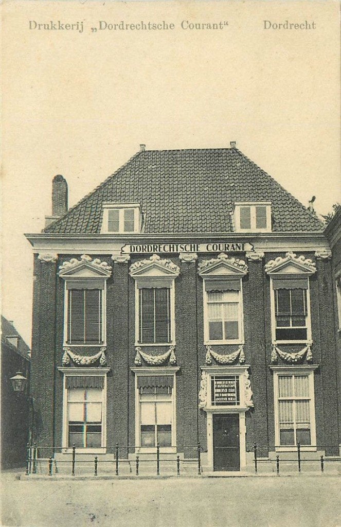 701-069-037 Dordrecht Drukkerij Dordrechtsche Courant, Verzenden, Voor 1920, Zuid-Holland