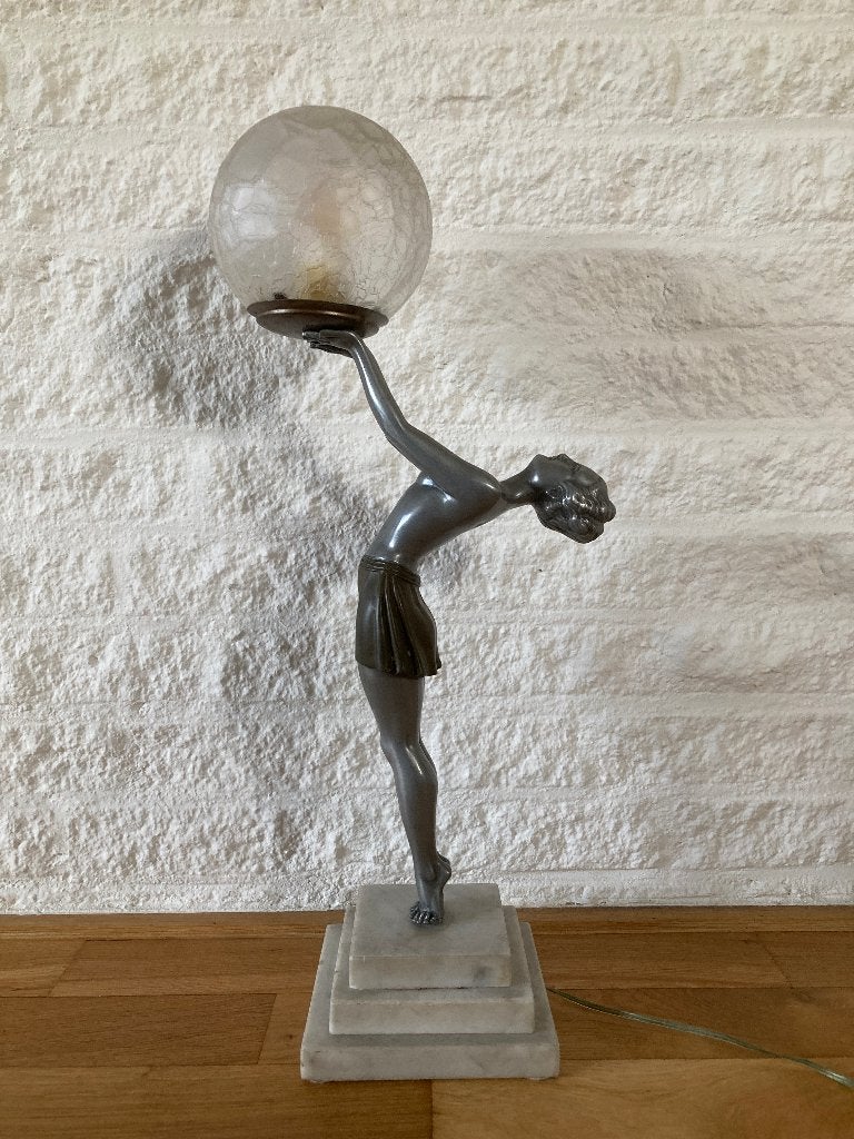 Balleste art deco lady lamp jaren 30, Antiek en Kunst, Antiek | Lampen, Ophalen of Verzenden