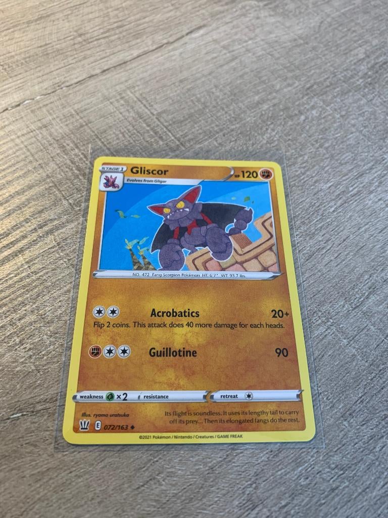 Gliscor 072/163 Battle Styles - Pokémon Kaart, Ophalen of Verzenden, Nieuw, Losse kaart