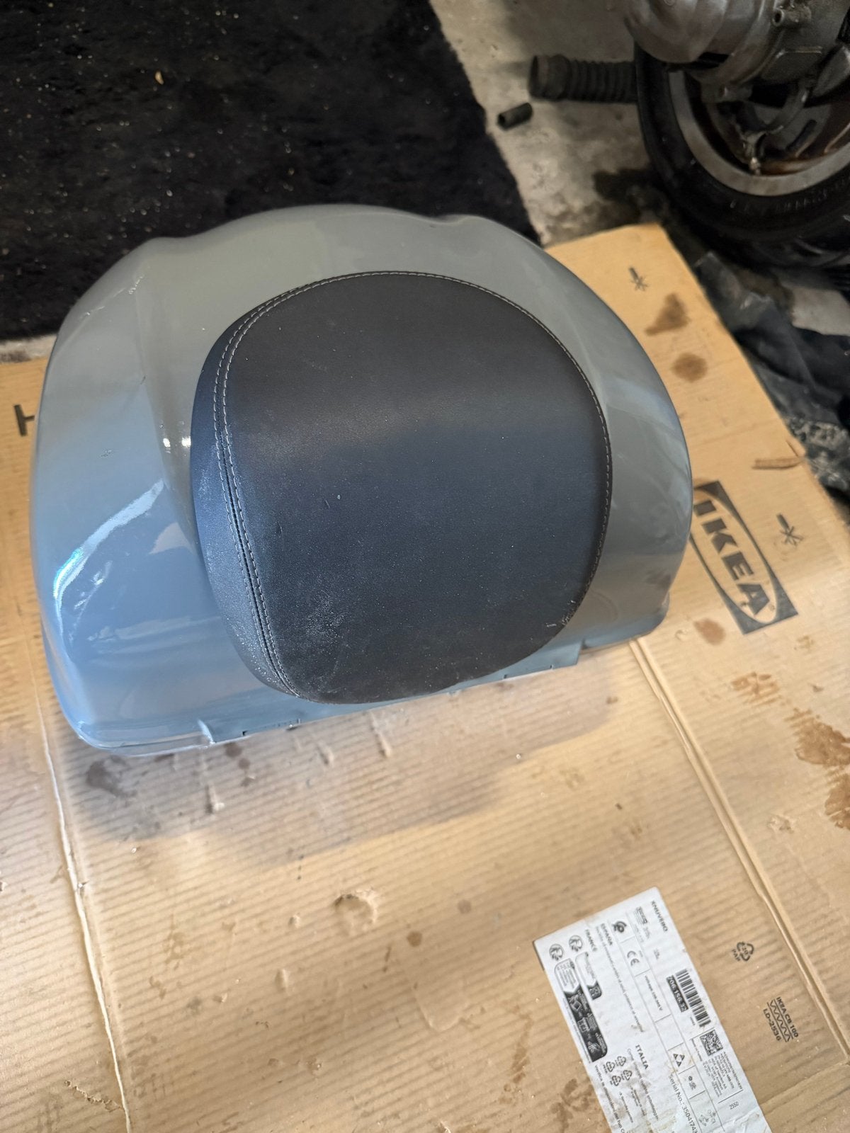 Topkoffer Vespa Sprint met rekje (zonder kussen), Ophalen of Verzenden, Gebruikt, Overige typen, Vespa
