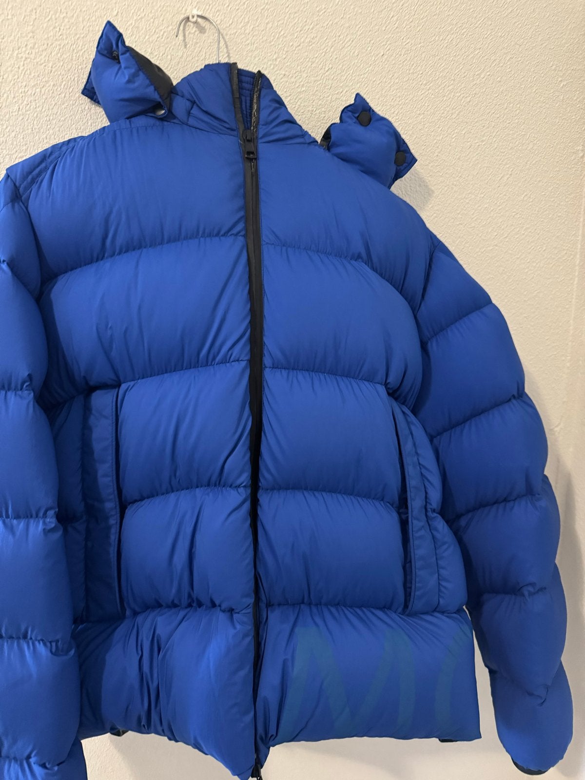 Moncler Puffer Jacket Blauw - Maat 5 (XL), Kleding | Heren, Jassen | Zomer, Ophalen of Verzenden, Gedragen, Maat 56/58 (XL), Blauw