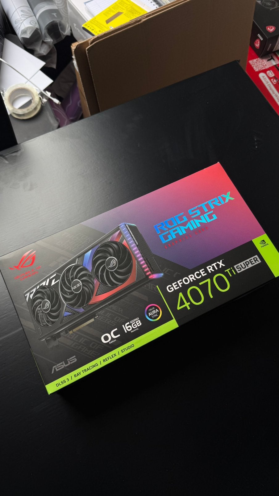 ASUS ROG STRIX 4070 Ti SUPER 16 GB GDDR6X, Computers en Software, Videokaarten, GDDR6, PCI-Express 4, Ophalen of Verzenden, Zo goed als nieuw