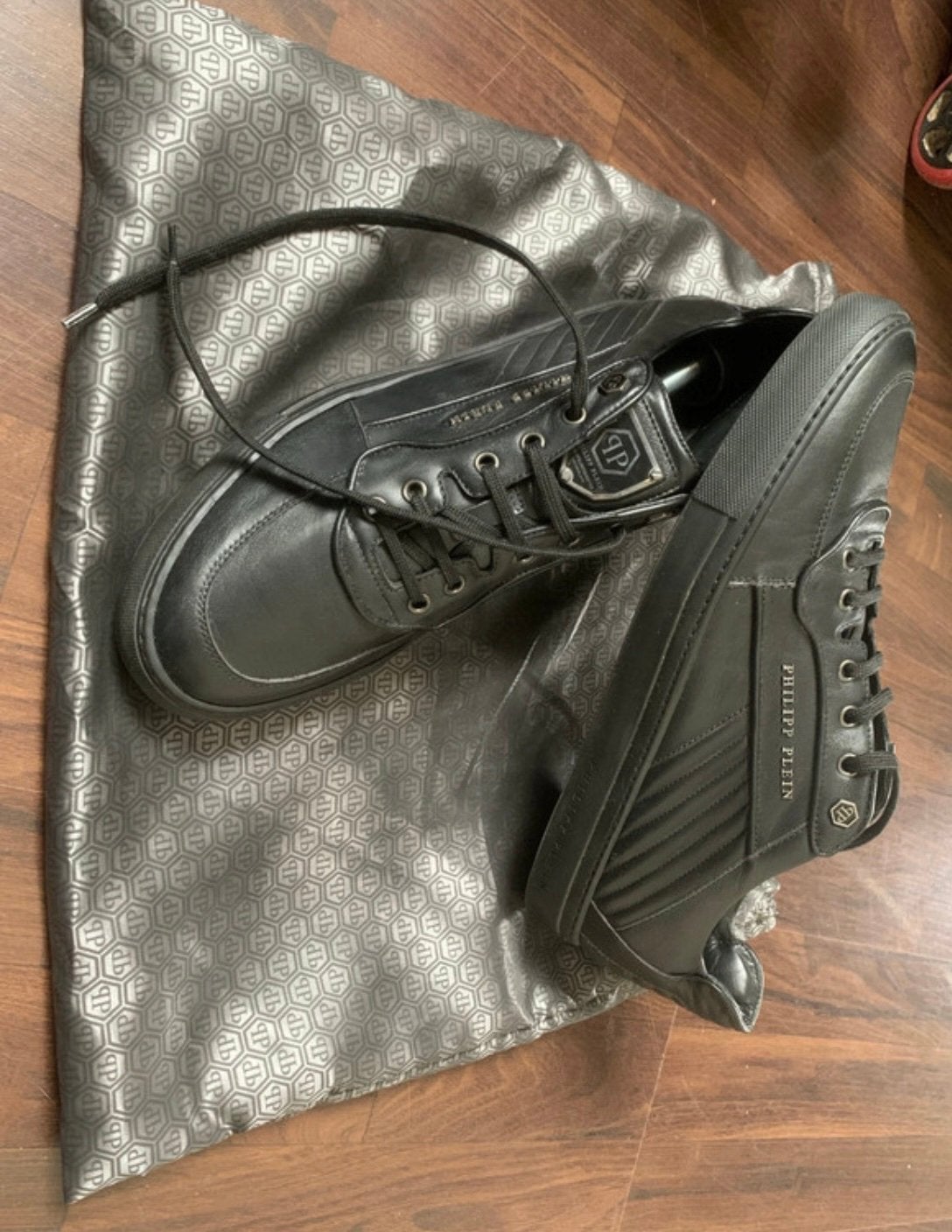 Philipp plein leer 45, Kleding | Heren, Verzenden, Zo goed als nieuw, Zwart