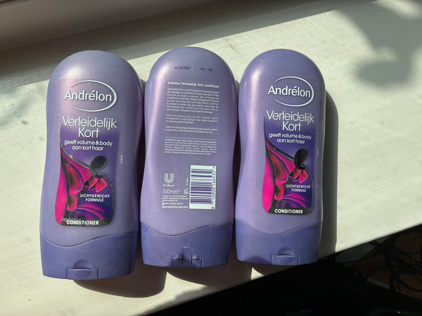 3 flacons Andrelon conditioner (verleidelijk kort), Ophalen of Verzenden, Nieuw, Shampoo of Conditioner