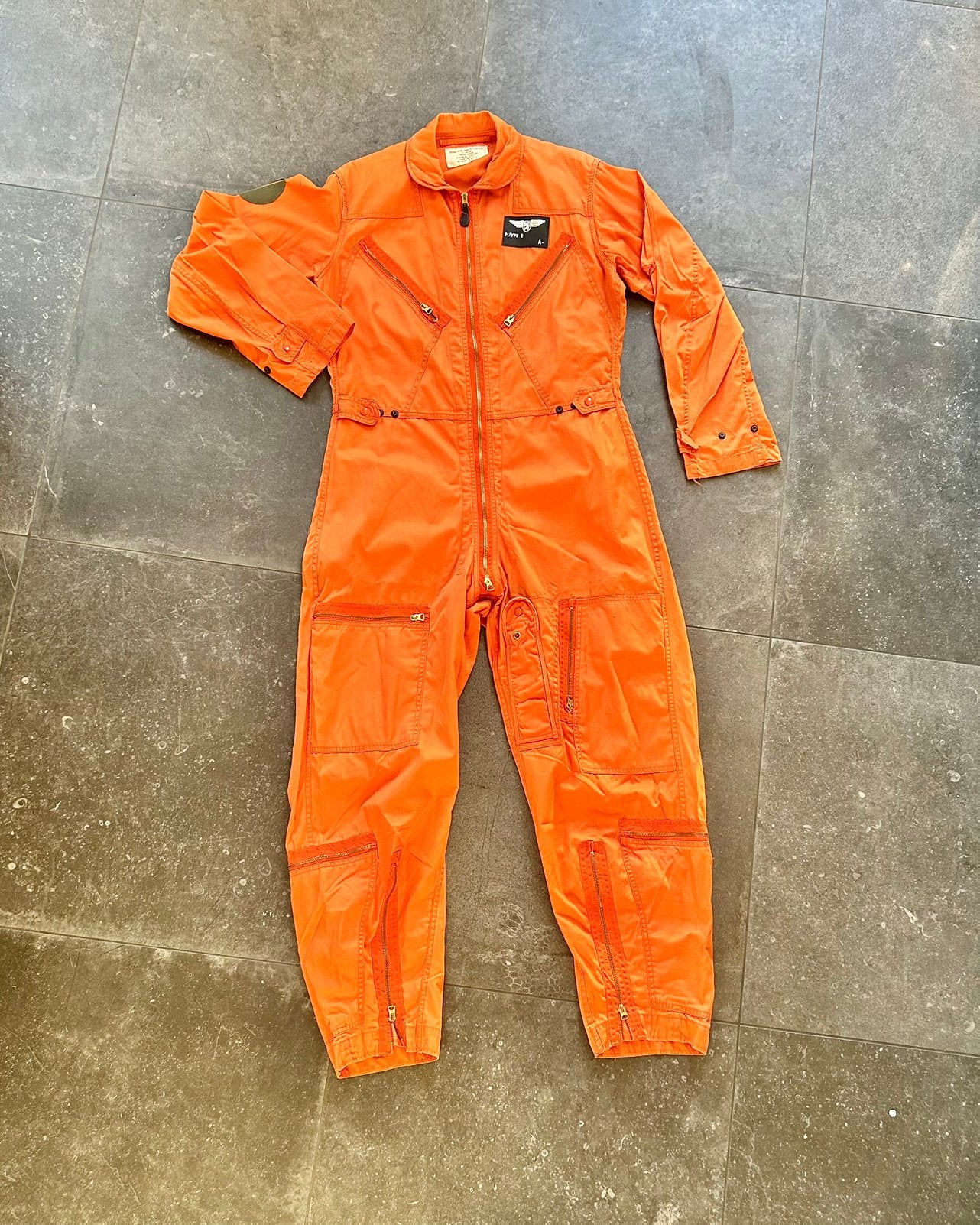 Vintage US Air Force K-2B flight suit – maat M Vliegoverall, Ophalen, Gedragen
