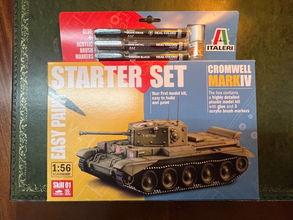 Italeri Starter Set Cromwell Mark IV 1:56 - 75004, Italeri, Nieuw, Ophalen of Verzenden, Tank