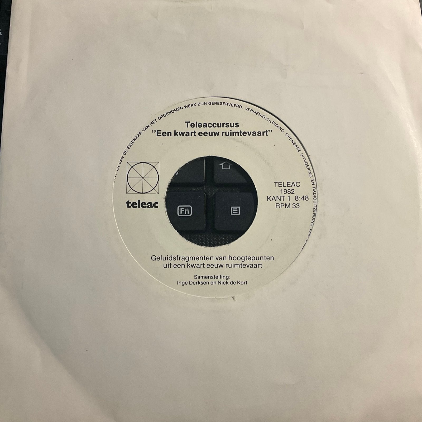 Teleac Cursus - Een kwart eeuw ruimtevaart (1982) (7”), Cd's en Dvd's, Vinyl Singles, Gebruikt, Overige genres, 7 inch, Ophalen of Verzenden