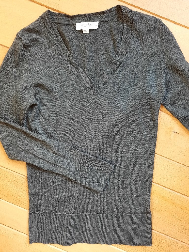 CALVIN KLEIN trui merino wol donker grijs maat M - nieuw -, Calvin Klein, Maat 48/50 (M), Nieuw, Ophalen of Verzenden