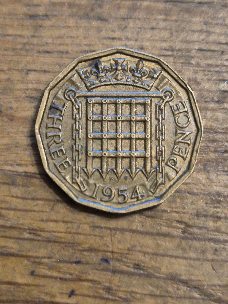 Verenigd Koninkrijk - 3 Pence 1954, Verzenden, Overige landen, Losse munt