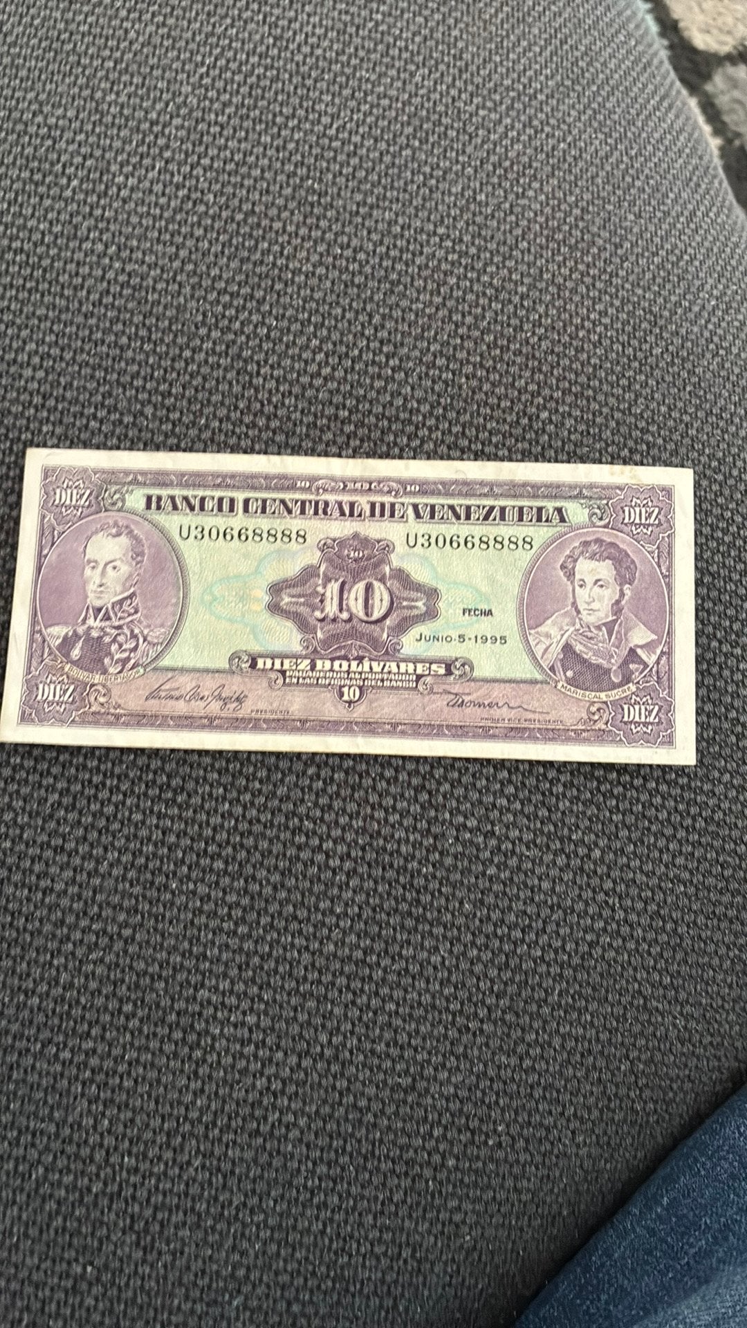 Venezuela 10 bolivares 1995, Ophalen of Verzenden, Zuid-Amerika