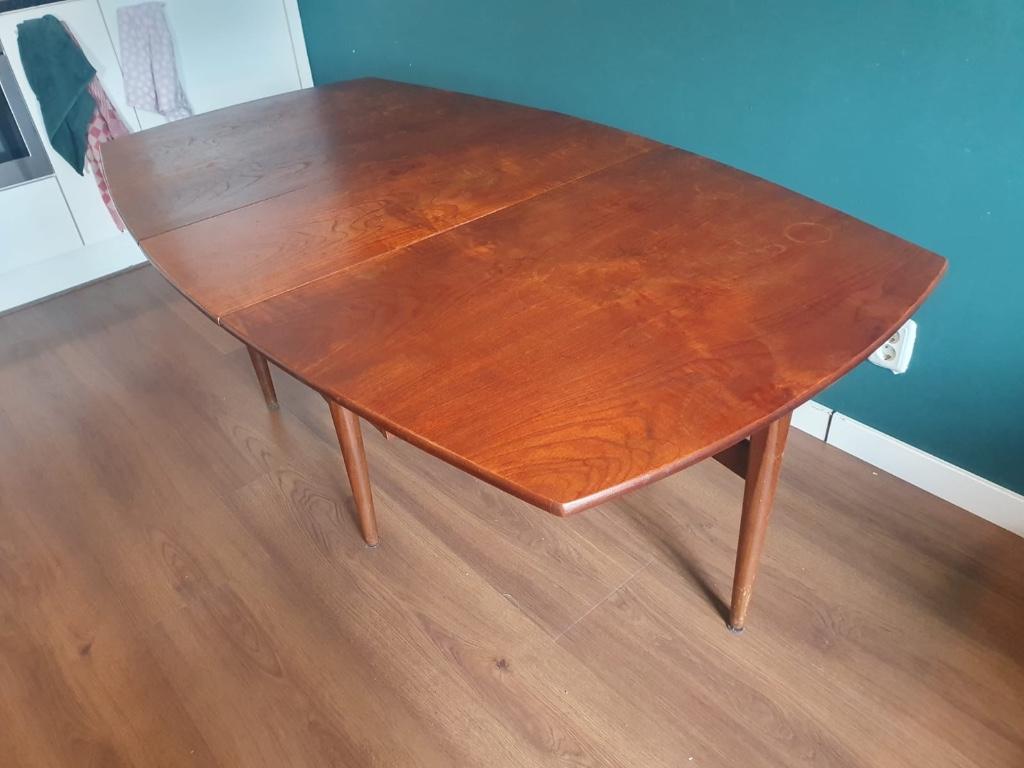 Eettafel scandinavisch vouwdesign, Ophalen, Gebruikt, 100 tot 150 cm, 50 tot 100 cm