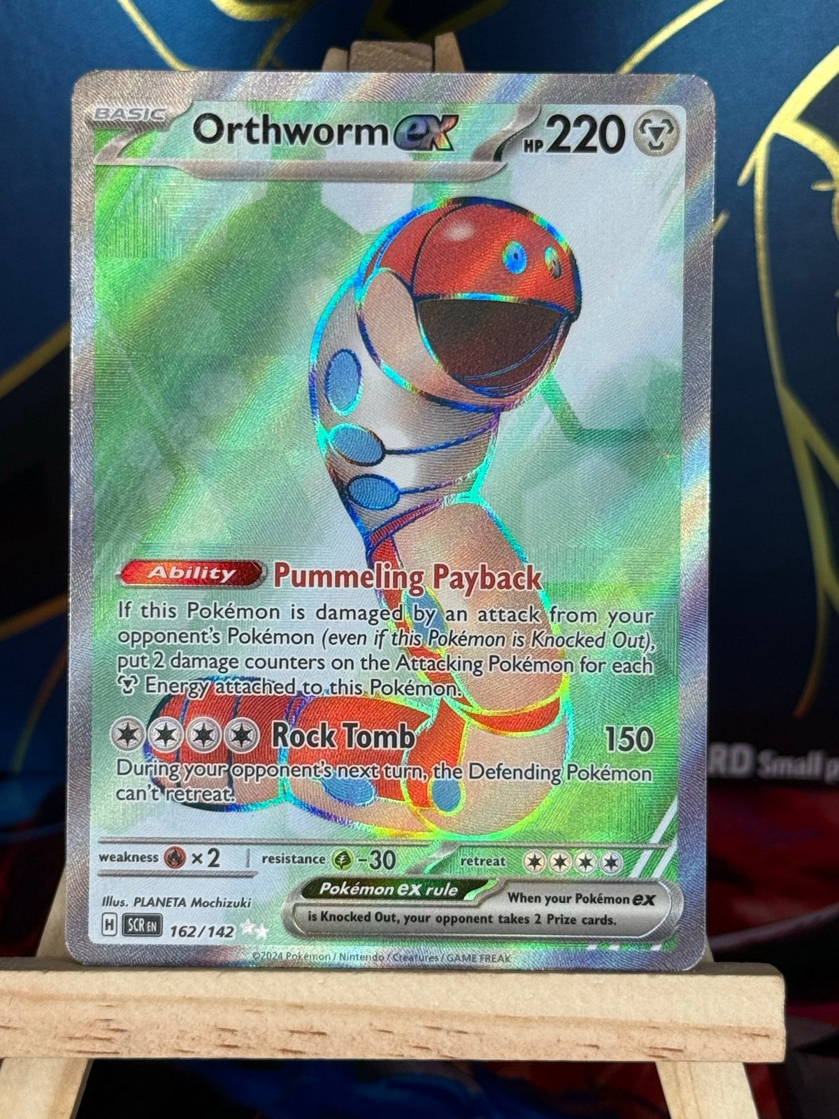 Orthworm ex #162 | Pokemon Stellar Crown, Verzenden, Zo goed als nieuw, Losse kaart, Foil