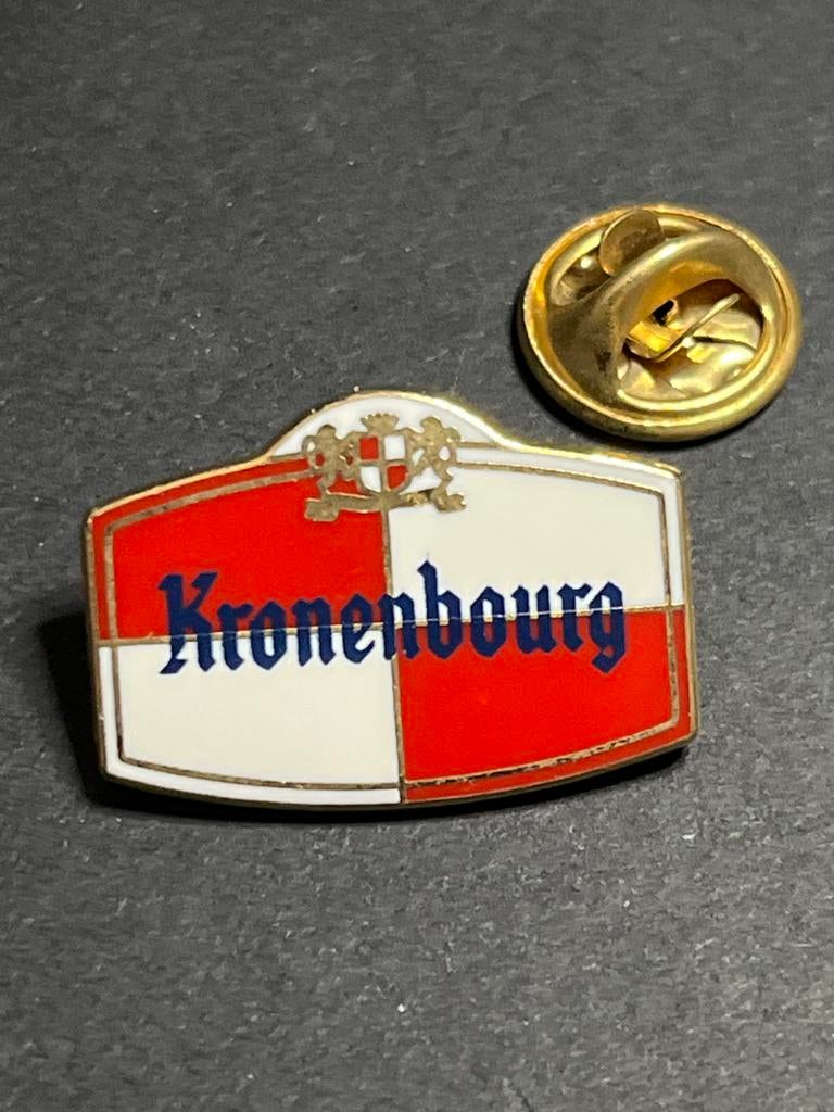 Vintage Kronenbourg bier pin / speld, Ophalen of Verzenden, Gebruikt, Overige typen, Overige merken