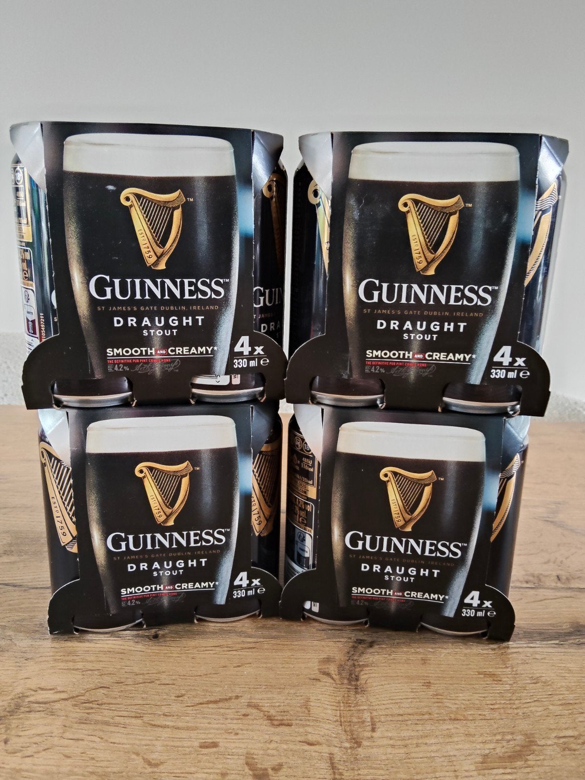 2x 4-pack Guinness Draught stout bier, Ophalen of Verzenden, Nieuw, Flesje(s), Overige merken