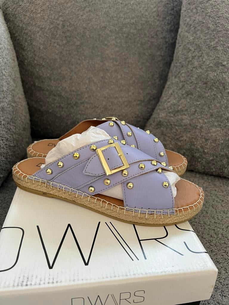 DWRS Caracas leren lila slippers maat 36-37-38-39-40-41 new, Kleding | Dames, Schoenen, Ophalen of Verzenden, Nieuw, Overige kleuren