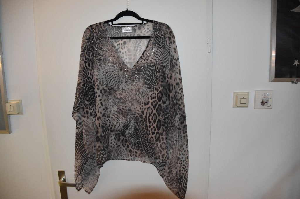 prachtige nieuwe voile blouse maat 52 Canda, Meerkleurig, Blouse of Tuniek, Nieuw, Ophalen of Verzenden