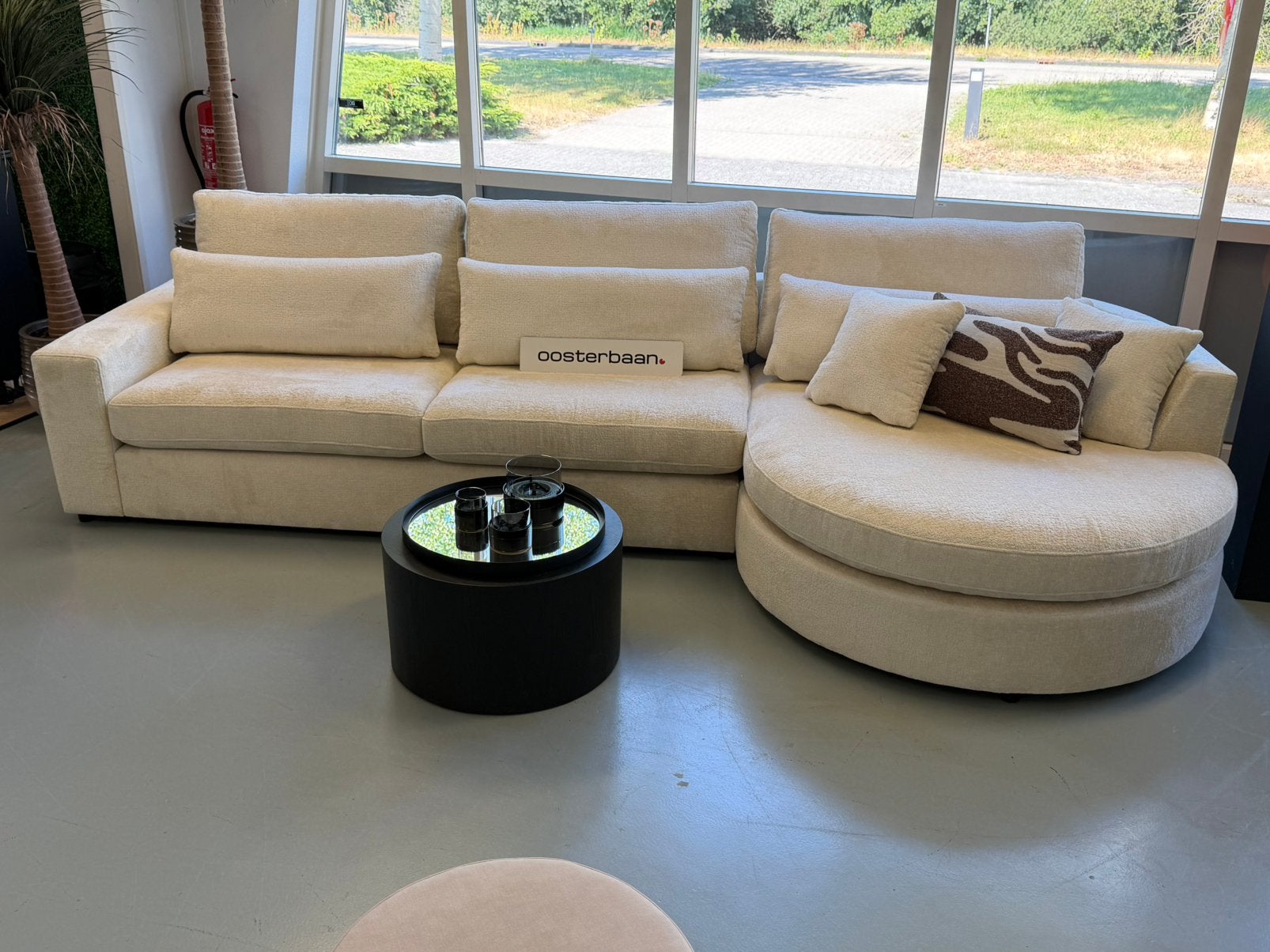 Luxe Velvet Teddy Loungebank Cono 350x160cm Beige Sand NIEUW, Info@oosterbaanwonen.nl, Venus 31 8448CE Heerenveen, Hoekbank, Oosterbaan Wonen
