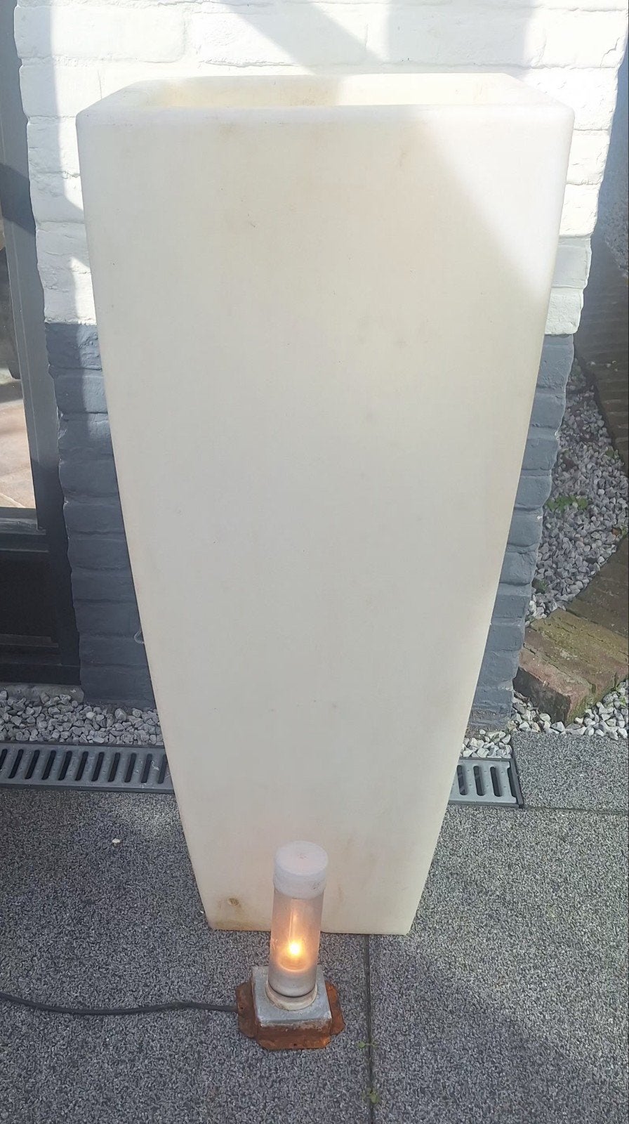 Plantenbak met verlichting, Tuin en Terras, Ophalen, Kunststof, Vierkant, Binnen