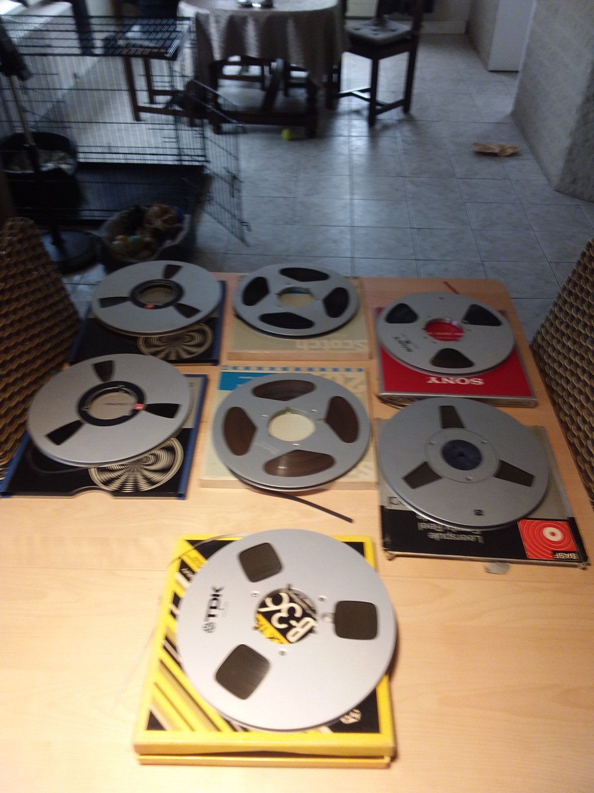 7 aluminium 10 inch reels voor bandrecorders, Audio, Tv en Foto, Bandrecorders, Ophalen, Onderdeel
