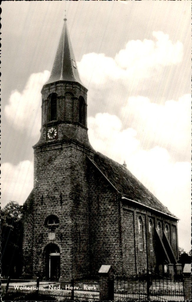 Woltersum - Ned. Herv. Kerk - Vooraanzicht, Ophalen of Verzenden, 1940 tot 1960, Ongelopen, Groningen