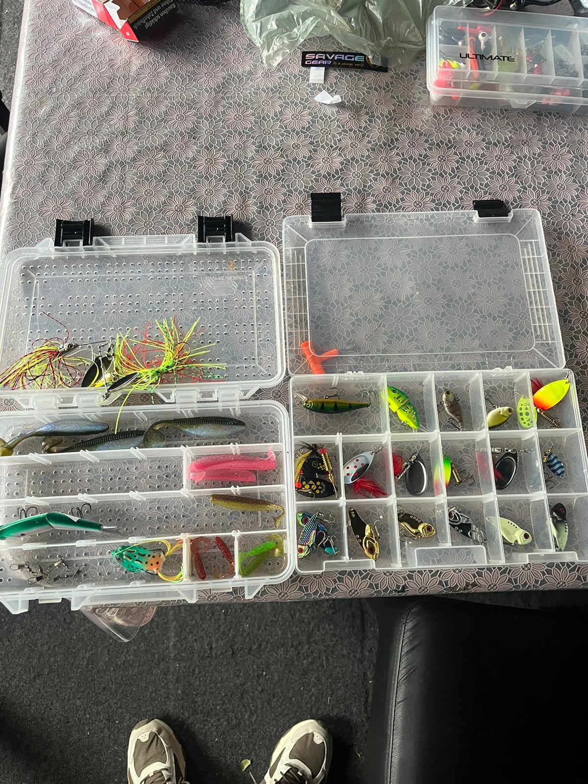 2 x tackle box met kunstaas, Ophalen of Verzenden, Zo goed als nieuw, Kunstaas