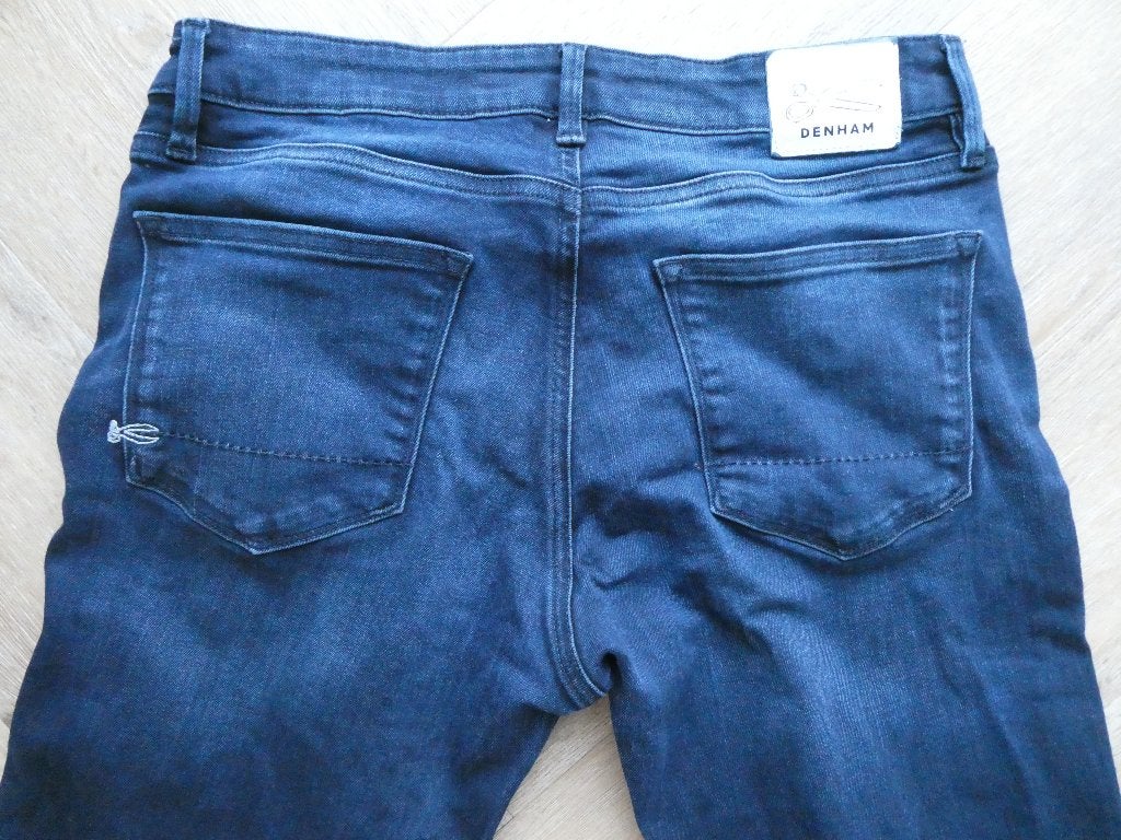 Mooie Denham Monroe Girlfriend Tapered Fit broek maat 28-28, Denham, Blauw, Ophalen of Verzenden, Zo goed als nieuw