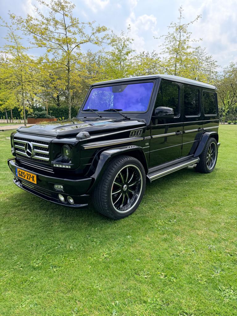 Mercedes-Benz G-Klasse V8 2001 Zwart, Auto's, Automaat, Verwarming stoelen achter, 2399 kg, G-Klasse