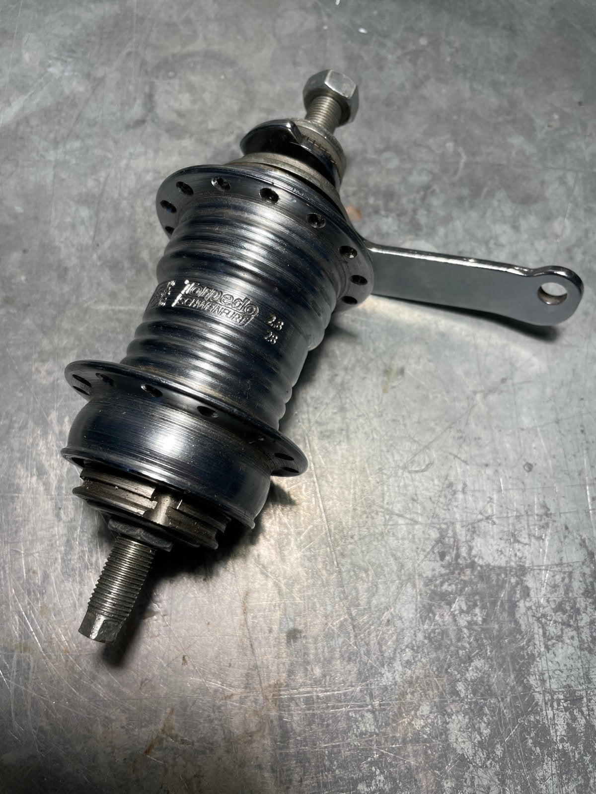 Torpedo terugtraprem naaf F&S Sachs, Gebruikt, Overige typen, Staal, Ophalen of Verzenden
