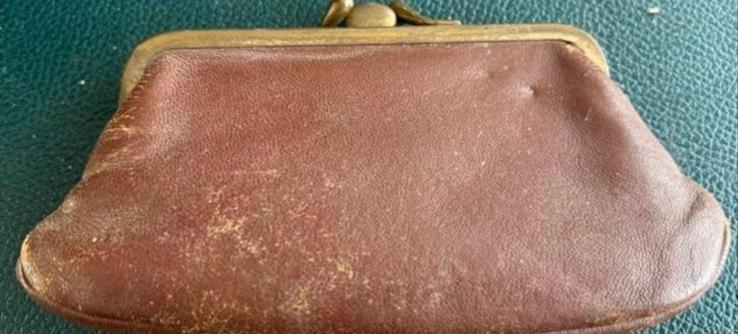 Vintage knip portemonnee - Bruin leer, Ophalen of Verzenden