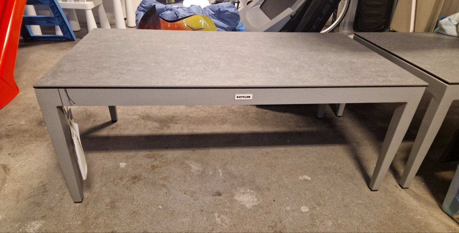 Kettler tuintafel - Grijs - Rechthoekig, Tuin en Terras, Ophalen of Verzenden, Gebruikt, Rechthoekig, Metaal