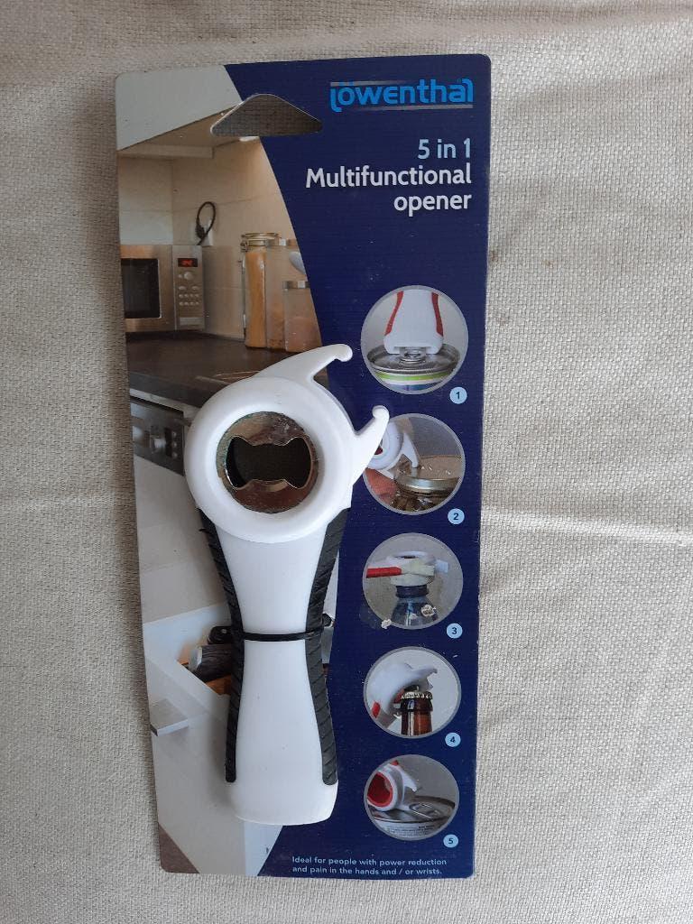 LOWENTHAL opener 5-in-1 - Opener - Ergonomisch, Huis en Inrichting, Ophalen of Verzenden, Wit, Overige merken