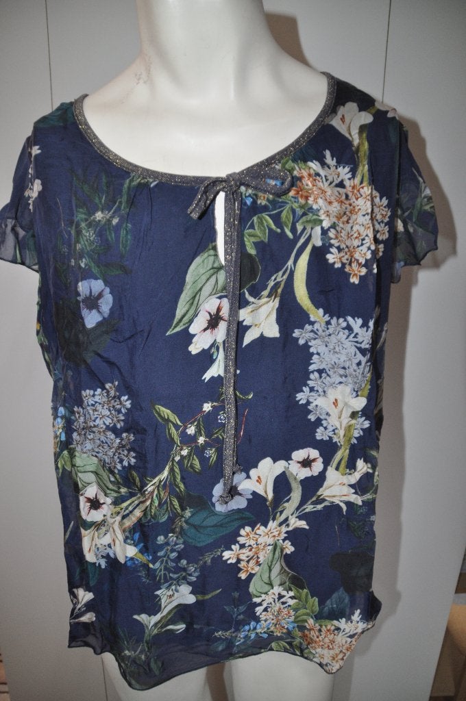 AD46 Paprika Shirt Blauw met print maat L, Kleding | Dames, Blauw, Zo goed als nieuw, Paprika, Shirt of Top