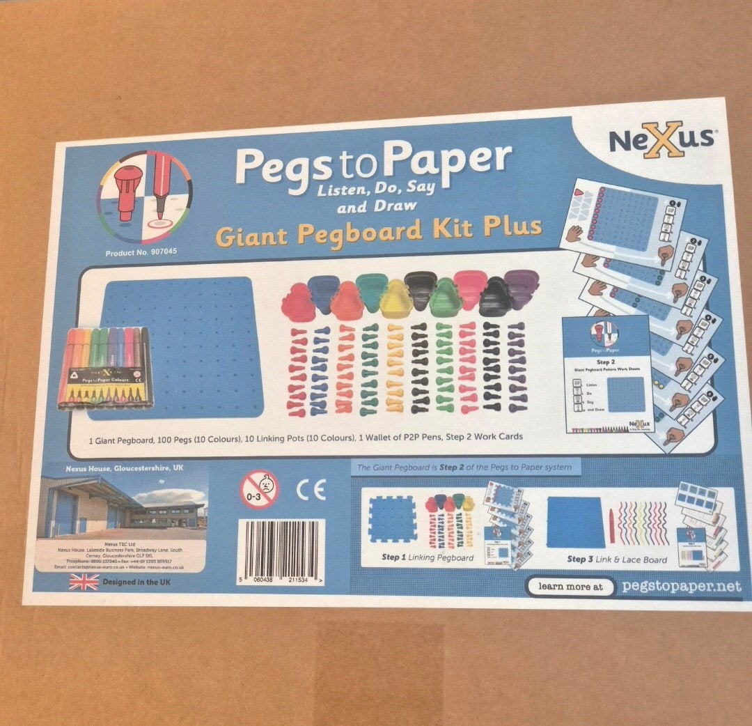Nexus Pegs to Paper Giant Pegboard Kit Plus, Ophalen of Verzenden, Nieuw, Knutselen