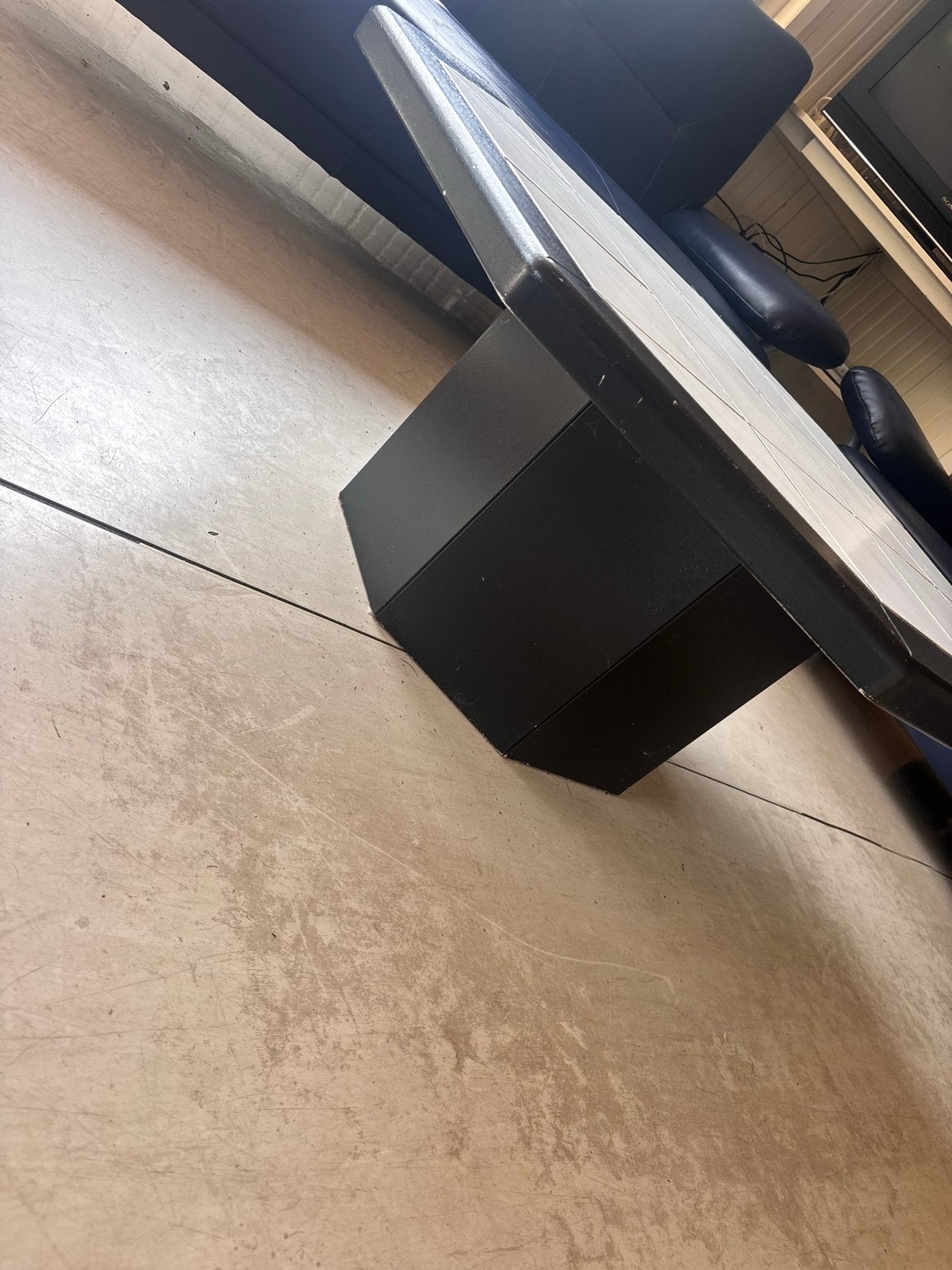 Zeshoekige salontafel met tegels, Huis en Inrichting, Tafels | Salontafels, Ophalen, Overige materialen, Gebruikt, 50 tot 100 cm