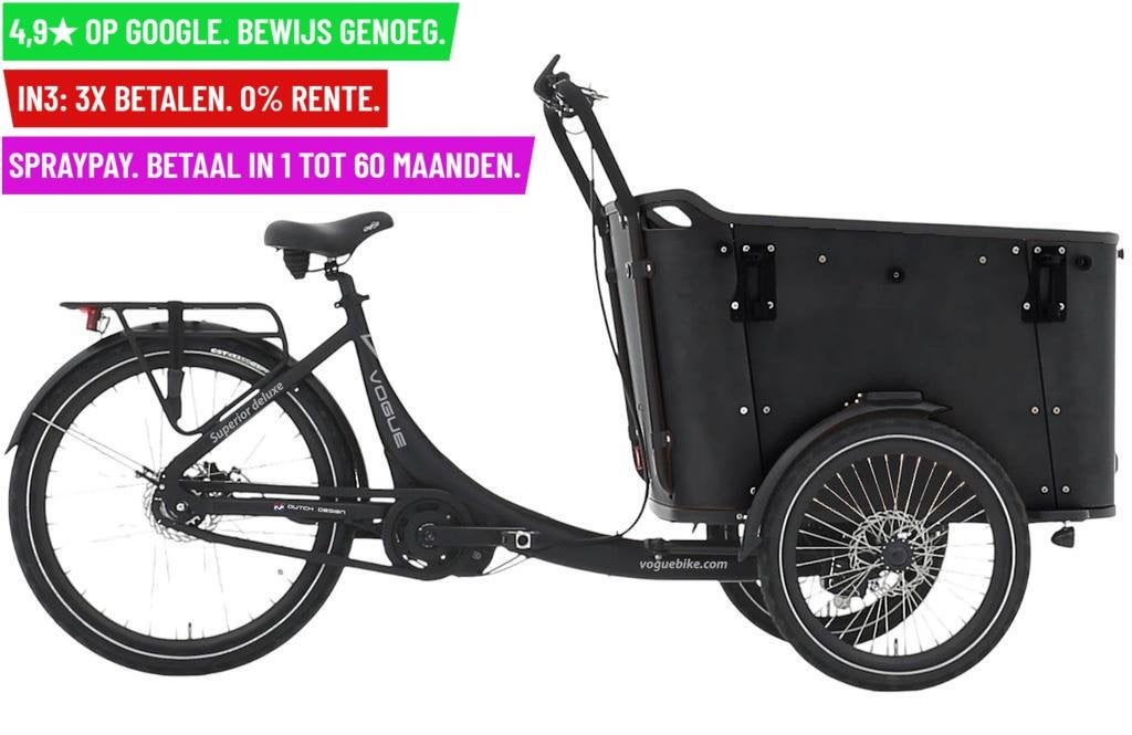E-CARGO Vogue Superior Deluxe 8 26"-20"/50cm/36V 15Ah 540Wh, Fietsen en Brommers, Overige merken, 9713 Bv Groningen, Nieuw, Facebikenl@gmail.com
