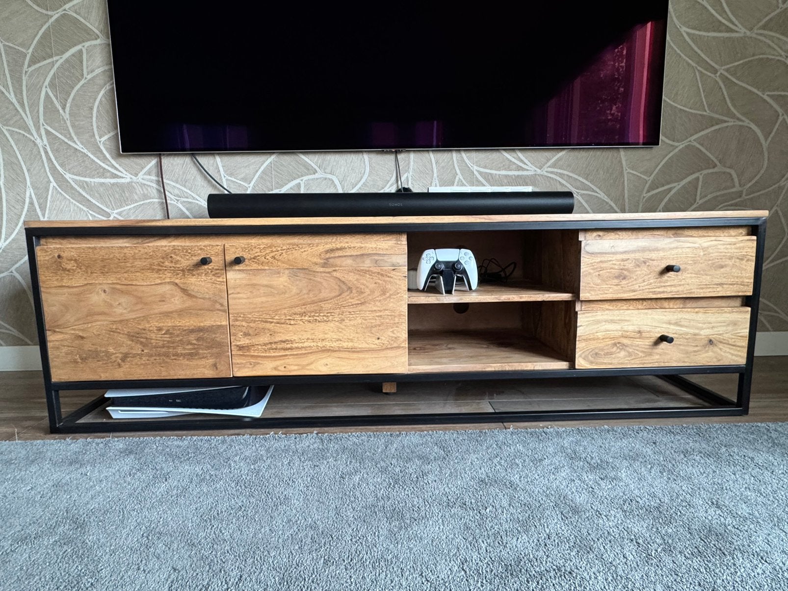 Tv-dressoir Feelings, 150 tot 200 cm, Zo goed als nieuw, Minder dan 100 cm, Industrieel