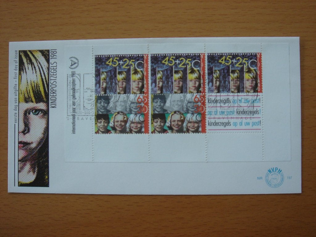 NVPH E197a  1e Dag-enveloppe Blok Kinderzegels 1981, Postzegels en Munten, Postzegels | Eerstedagenveloppen, Ophalen of Verzenden