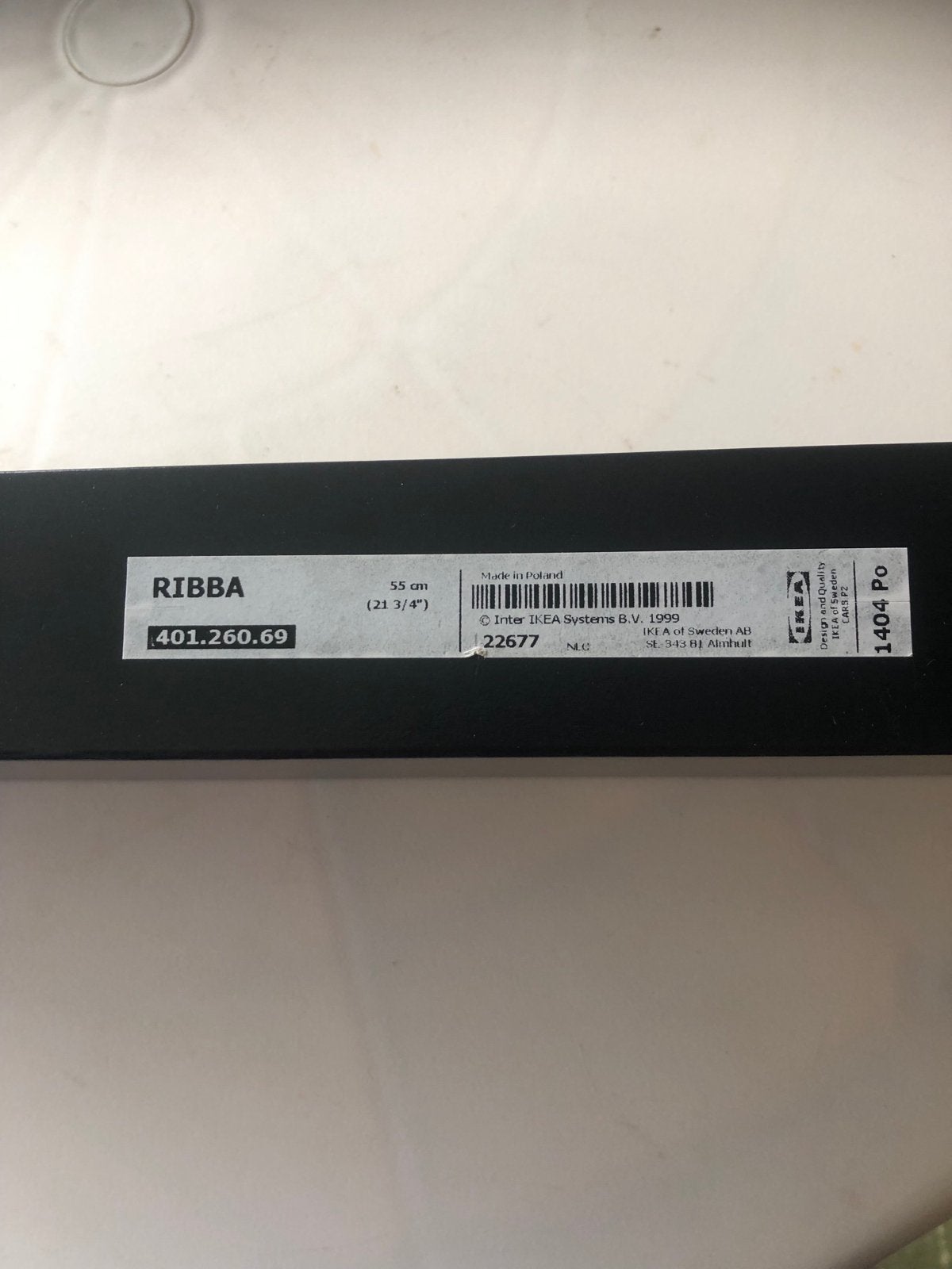 IKEA RIBBA Fotolijstplank - Wit en Zwart (2 stuks), Ophalen of Verzenden, Gebruikt