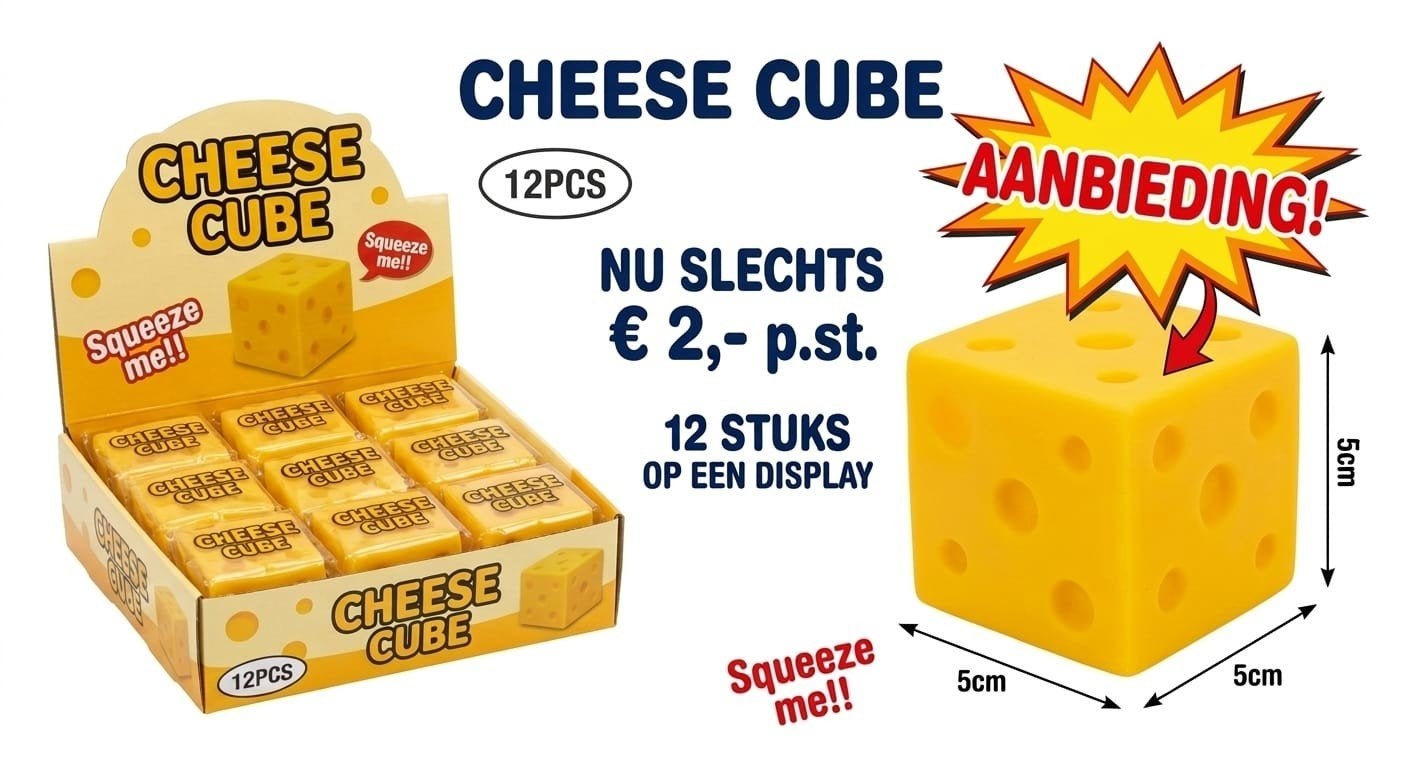 Squishy Cheesy Cub 12 Stuks, Ophalen of Verzenden, Nieuw, Jongen of Meisje