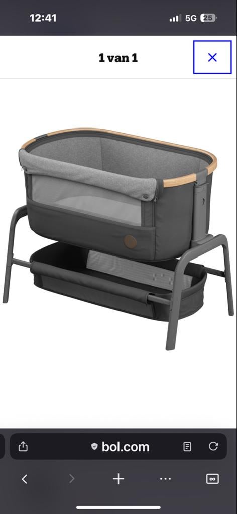 Maxi Cosi Co-Sleeper Grijs - Zo goed als nieuw, Kinderen en Baby's, Babywiegjes en Ledikanten, Ophalen, Zo goed als nieuw, Wieg
