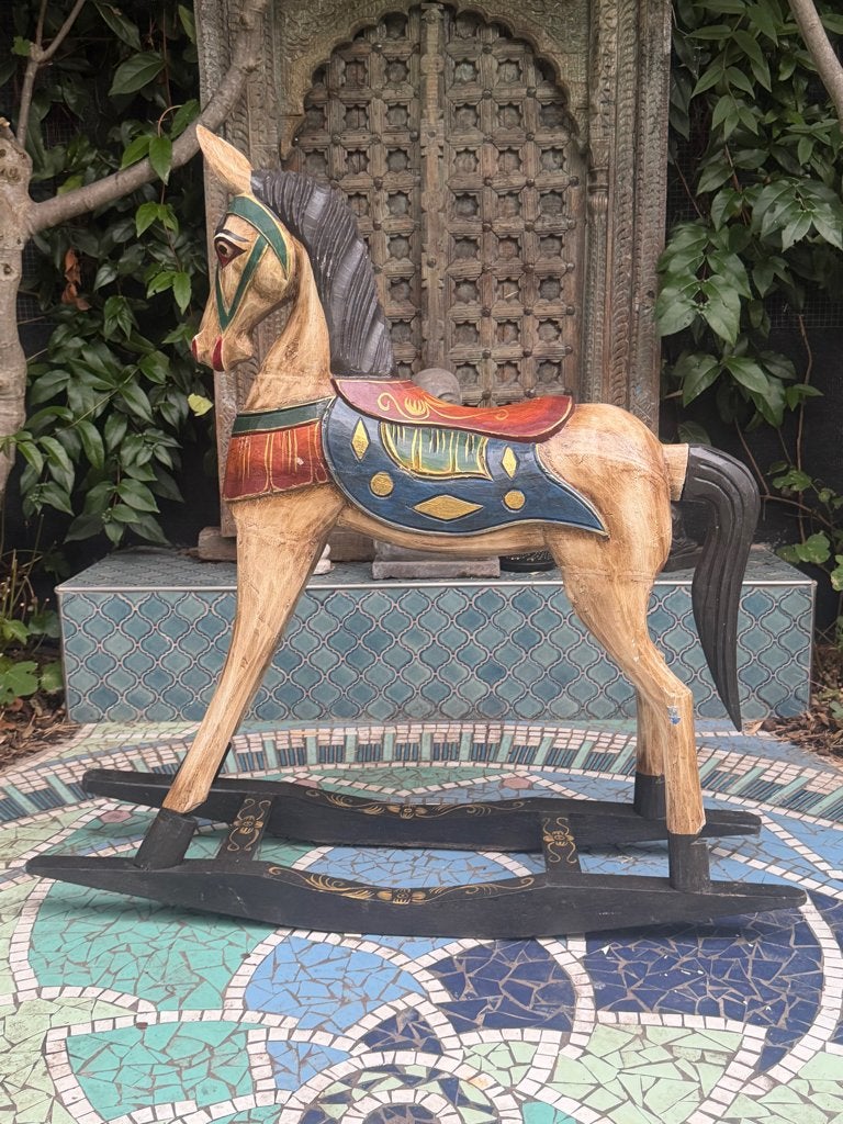 Decoratie hobbelpaard uit Bali Indonesie handwerk paard, Verzamelen, Ophalen, Nieuw, Dier