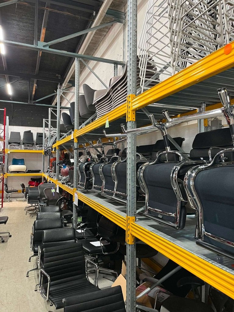 65 meter Gele Magazijn Legbordstellingen 400cm Hoog, Ophalen, Niet ingevuld, Niet ingevuld, Niet ingevuld